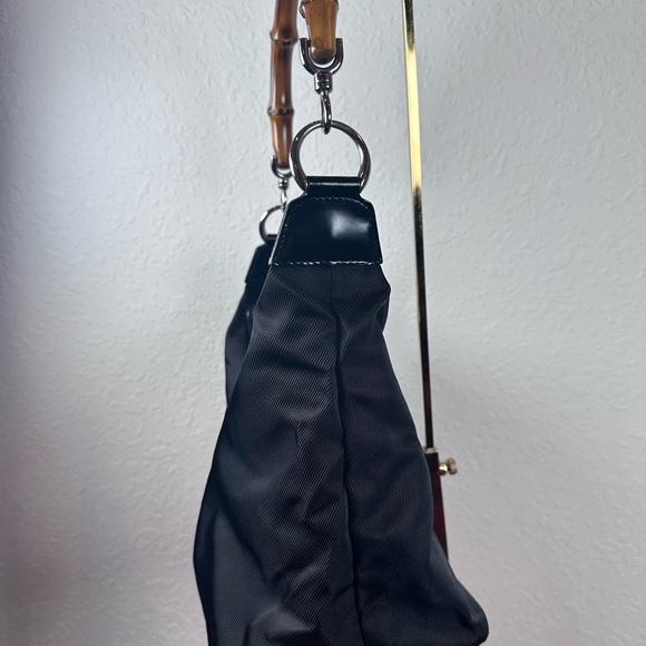 Auth GUCCI Bamboo Nylon Black
 Handbag - Picture 5 of 14